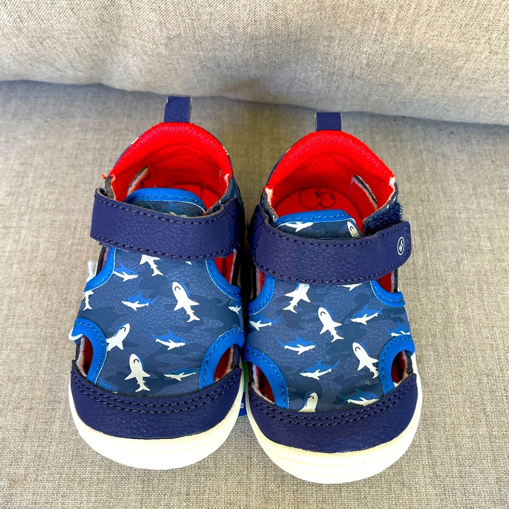 Surprize by Stride Rite, Shark, Navy, Shoes, Size 4 months